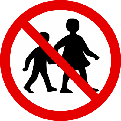 Prohibido paso niños